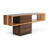 Mensa Smoked Eucalyptus Top Wooden Console Table Console Tables LOOMLAN By Urbia