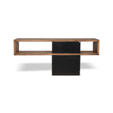 Mensa Smoked Eucalyptus Top Wooden Console Table Console Tables LOOMLAN By Urbia