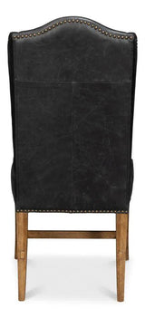 Mercado High Back Leather Upholstered Armless Dining Chair (Set Of 2)