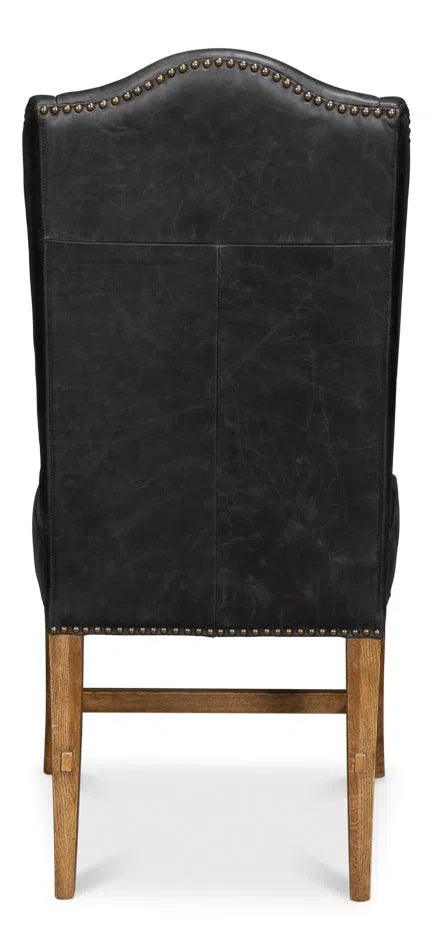 Mercado High Back Leather Upholstered Armless Dining Chair (Set Of 2)