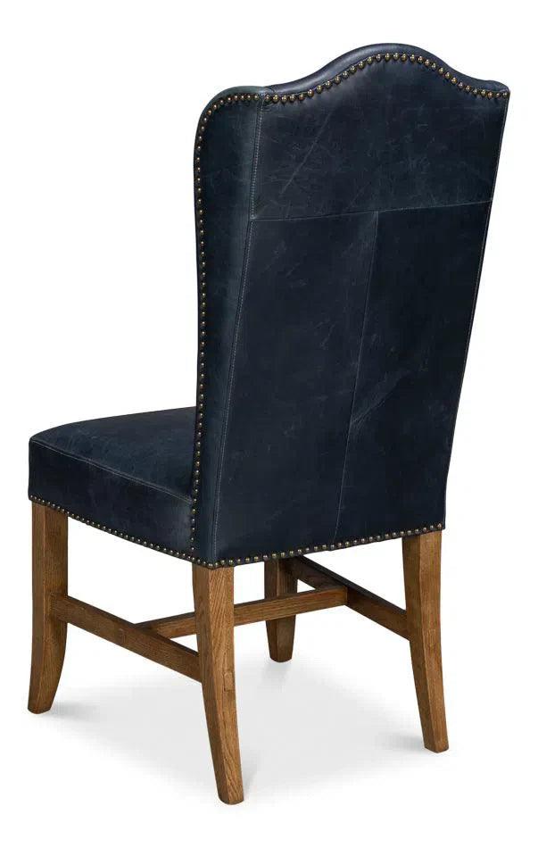 Mercado High Back Leather Upholstered Armless Dining Chair (Set Of 2)