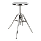 Mercy Stool Nickel Dining Chairs LOOMLAN By Zuo Modern