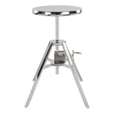 Mercy Stool Nickel Dining Chairs LOOMLAN By Zuo Modern