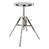 Mercy Stool Nickel Dining Chairs LOOMLAN By Zuo Modern