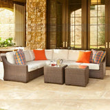 Mesa Right Arm Loveseat Premium Wicker Furniture Lloyd Flanders Outdoor Modulars LOOMLAN By Lloyd Flanders