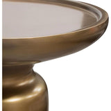 Mesa Round Pedestal Accent Table in Gold Finish Side Tables LOOMLAN By Diamond Sofa