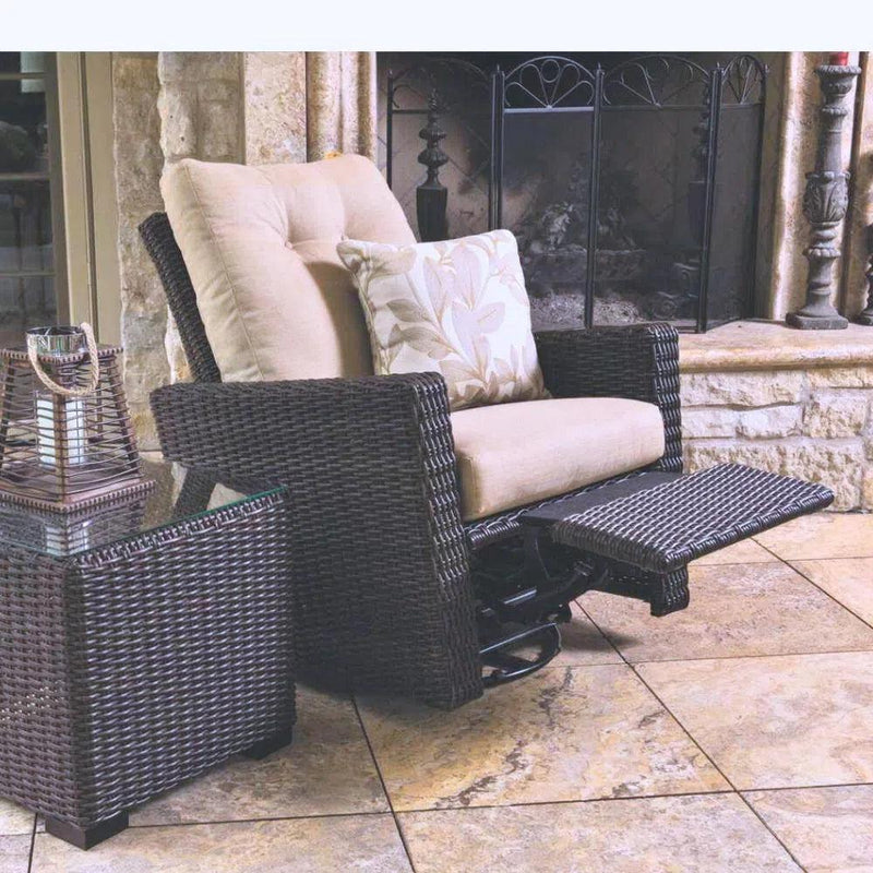 Mesa Swivel Glider Recliner Premium Wicker Furniture Lloyd Flanders Outdoor Lounge Chairs LOOMLAN By Lloyd Flanders