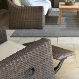 Mesa Swivel Glider Recliner Premium Wicker Furniture Lloyd Flanders Outdoor Lounge Chairs LOOMLAN By Lloyd Flanders