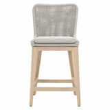 Mesh Outdoor Rope Counter Stool Taupe Rope Teak Wood Outdoor Counter Stools LOOMLAN By Essentials For Living