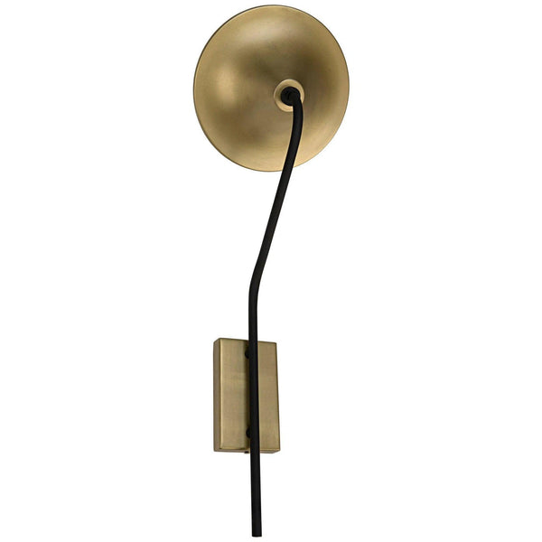 Messala Sconce, Black Steel and Brass Finish Wall Sconces LOOMLAN By Noir