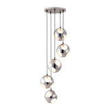 Meteor Shower Ceiling Lamp Chrome Pendants LOOMLAN By Zuo Modern