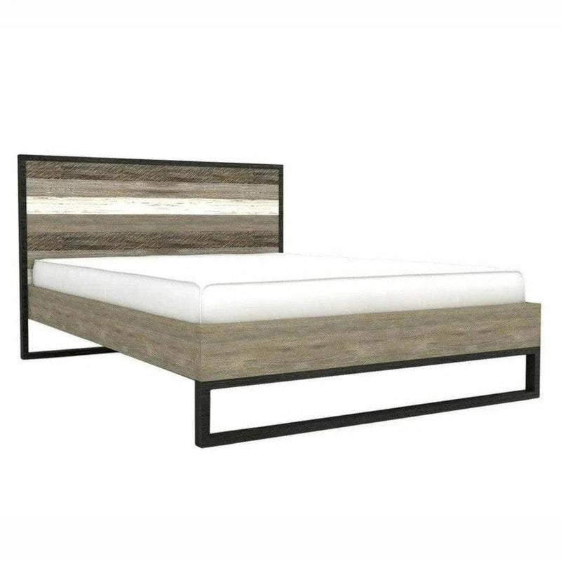 Metro Havana Natural Reclaimed Wood Platform Bed Beds LOOMLAN By LH Imports