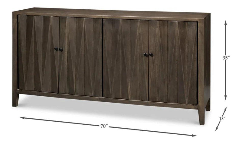 Metropole Four Door Sideboard Cabinet For Living Room Sideboards LOOMLAN By Sarreid