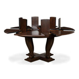 Metropolitan Jupe Extendable Round Dining Table Umbria Finish Dining Tables LOOMLAN By Sarreid