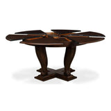 Metropolitan Jupe Extendable Round Dining Table Umbria Finish Dining Tables LOOMLAN By Sarreid