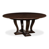 Metropolitan Jupe Extendable Round Dining Table Umbria Finish Dining Tables LOOMLAN By Sarreid