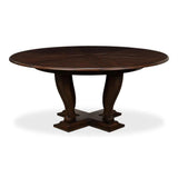 Metropolitan Jupe Extendable Round Dining Table Umbria Finish Dining Tables LOOMLAN By Sarreid