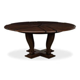 Metropolitan Jupe Extendable Round Dining Table Umbria Finish Dining Tables LOOMLAN By Sarreid