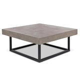 Miami Fiber Reinforced Concrete Square Coffee Table Outdoor Coffee Tables LOOMLAN By Urbia