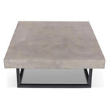 Miami Fiber Reinforced Concrete Square Coffee Table Outdoor Coffee Tables LOOMLAN By Urbia