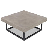 Miami Fiber Reinforced Concrete Square Coffee Table Outdoor Coffee Tables LOOMLAN By Urbia