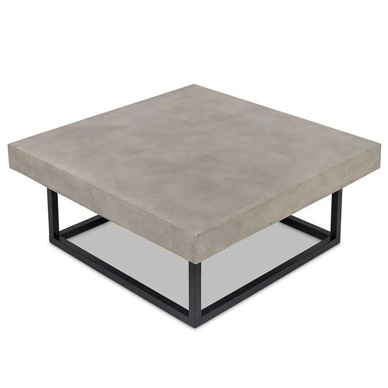 Miami Fiber Reinforced Concrete Square Coffee Table Outdoor Coffee Tables LOOMLAN By Urbia