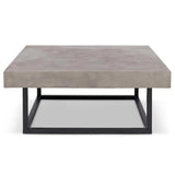 Miami Fiber Reinforced Concrete Square Coffee Table Outdoor Coffee Tables LOOMLAN By Urbia