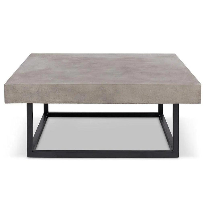 Miami Fiber Reinforced Concrete Square Coffee Table Outdoor Coffee Tables LOOMLAN By Urbia