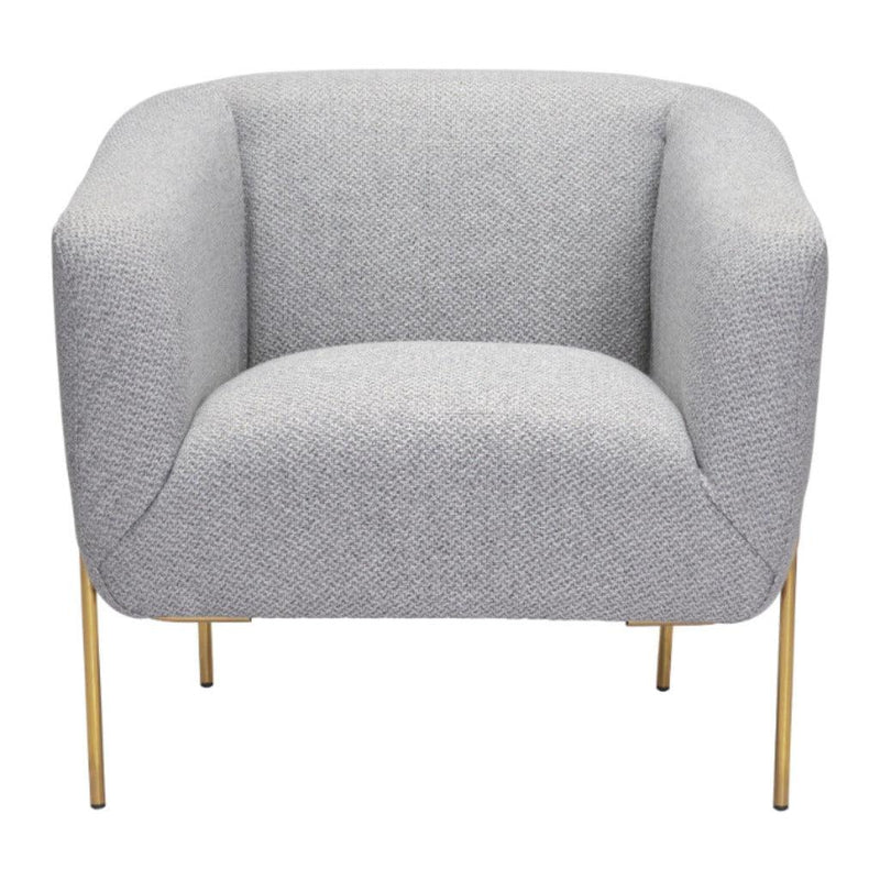 Micaela Arm Chair Gray & Gold