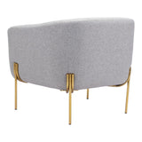 Micaela Arm Chair Gray & Gold