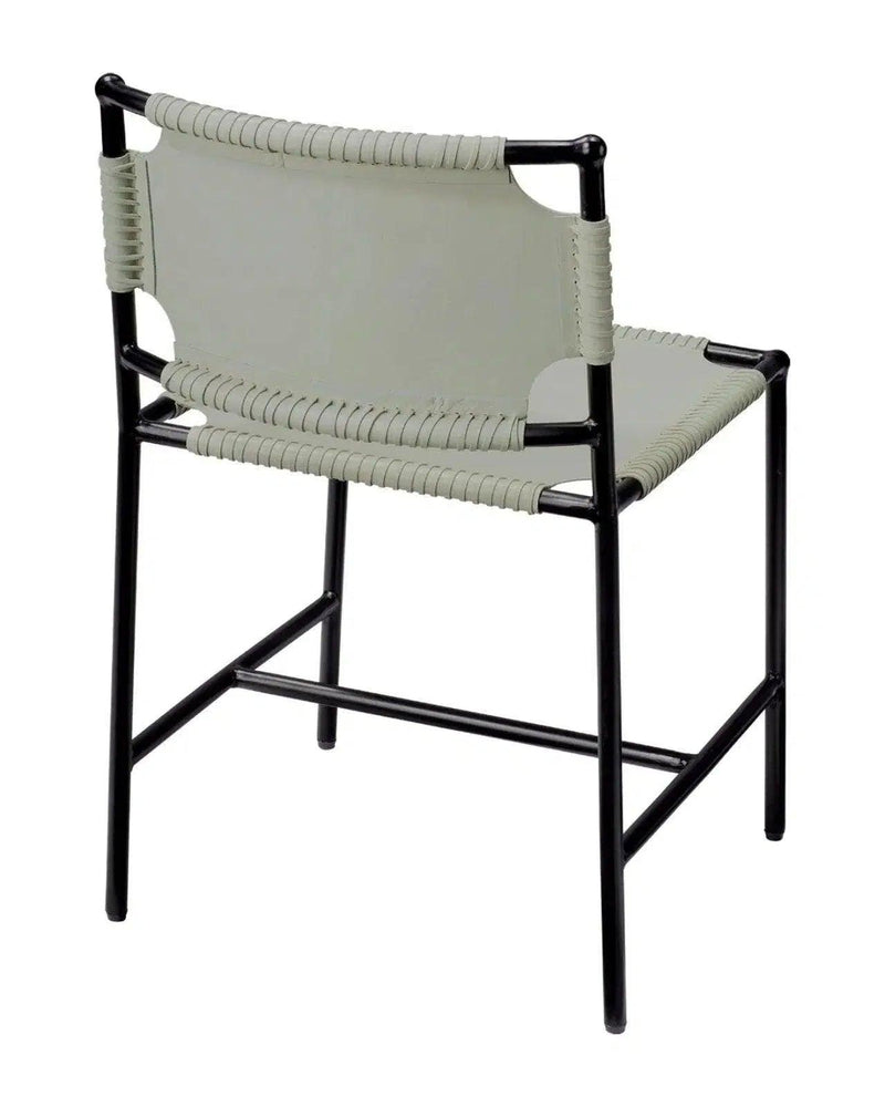 Asher Tan Full Grain Leather Upholstered Armless Dining Chair