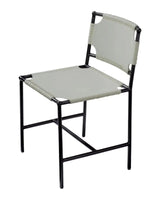 Asher Tan Full Grain Leather Upholstered Armless Dining Chair