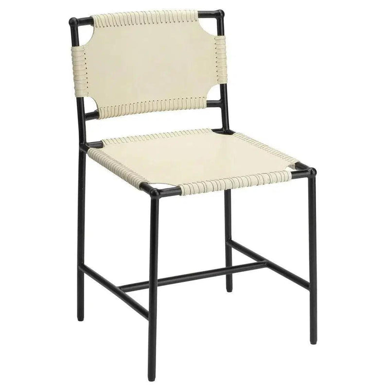 Asher Tan Full Grain Leather Upholstered Armless Dining Chair