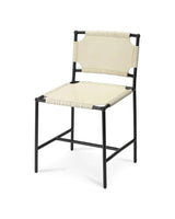 Asher Tan Full Grain Leather Upholstered Armless Dining Chair