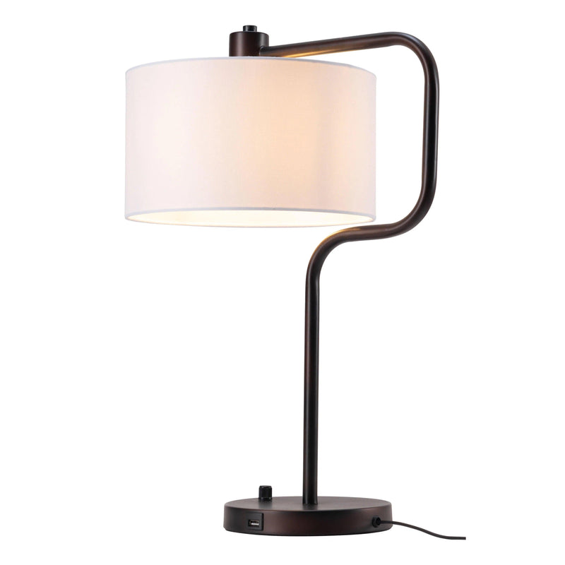 Middlemist Table Lamp White Table Lamps LOOMLAN By Zuo Modern