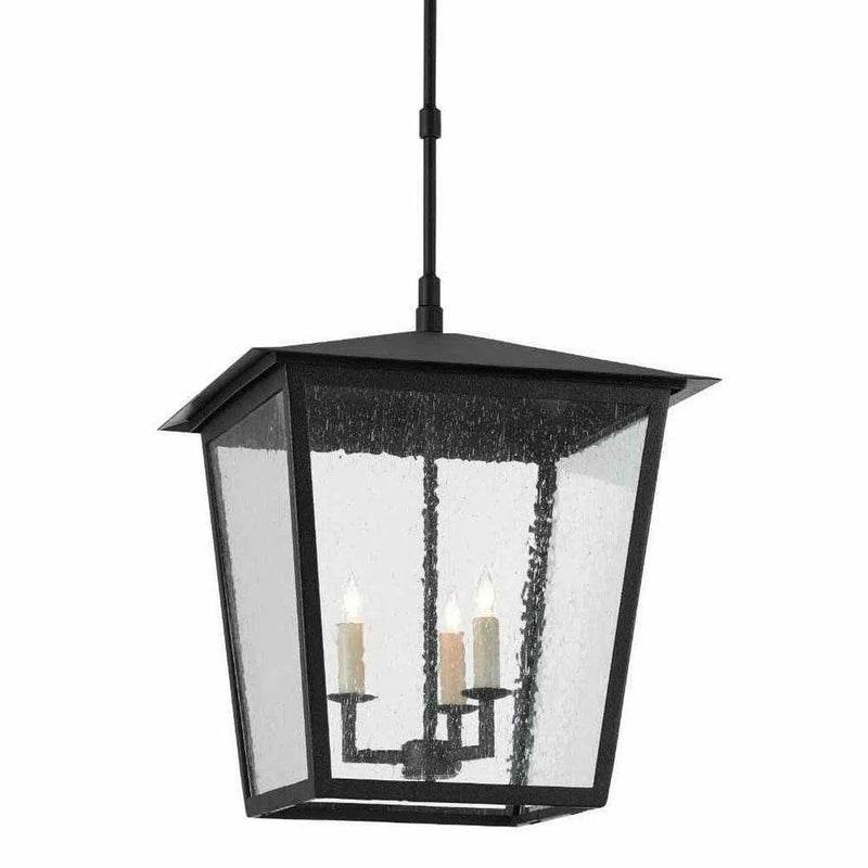 Midnight Bening Large Outdoor Lantern Outdoor Lighting LOOMLAN By Currey & Co