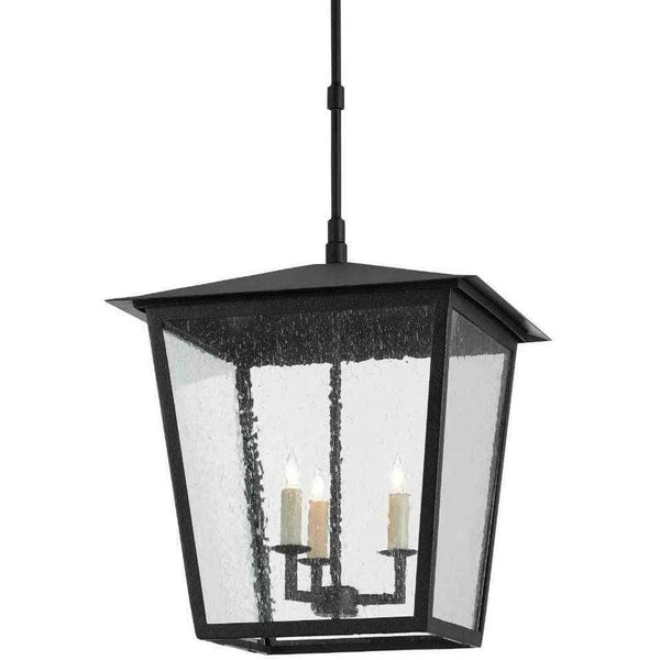 Midnight Bening Large Outdoor Lantern Outdoor Lighting LOOMLAN By Currey & Co