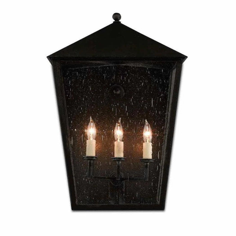 Midnight Bening Large Outdoor Wall Sconce Wall Sconces LOOMLAN By Currey & Co