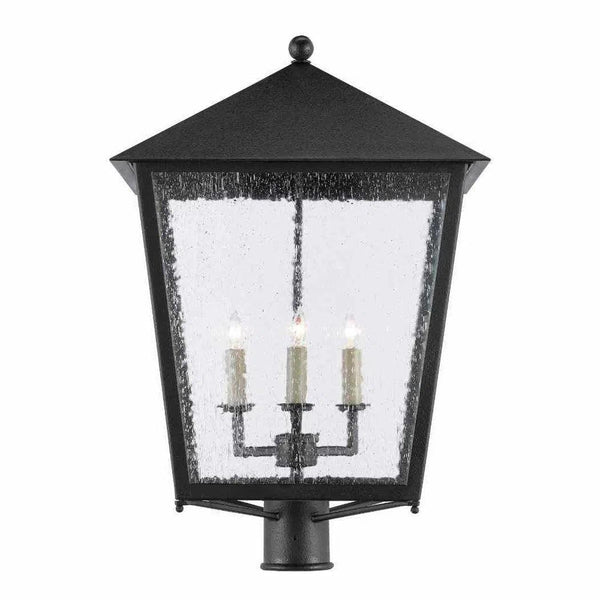 Midnight Bening Large Post Light Outdoor Lighting LOOMLAN By Currey & Co