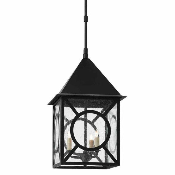 Midnight Ripley Large Outdoor Lantern Outdoor Lighting LOOMLAN By Currey & Co