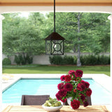 Midnight Ripley Small Outdoor Lantern Outdoor Lighting LOOMLAN By Currey & Co