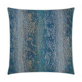 Mikadoon Peacock Blue Throw Pillow With Insert Throw Pillows LOOMLAN By D.V. Kap