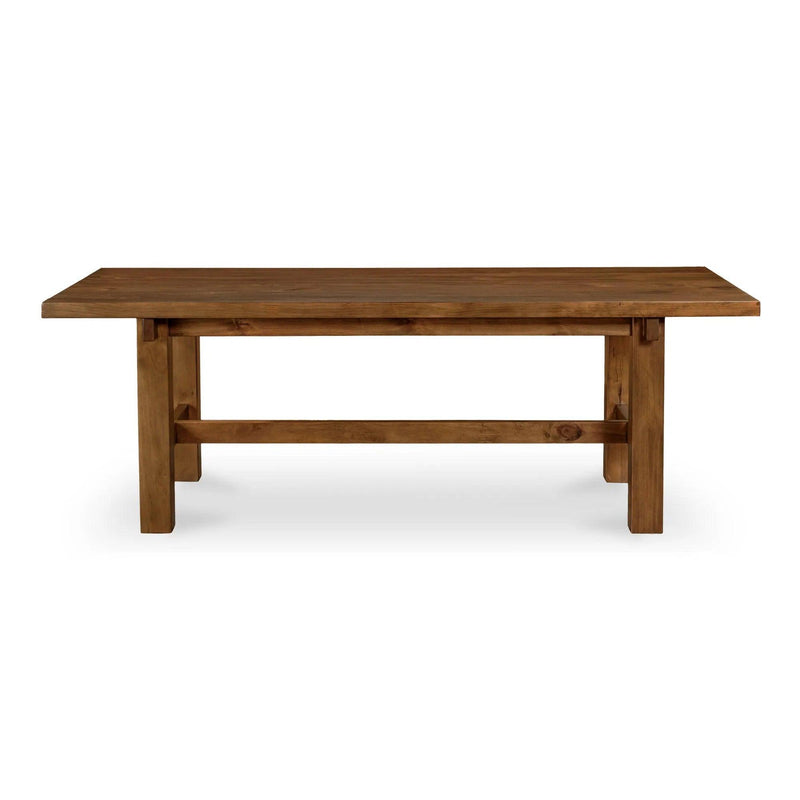 Mikoshi Solid Pine Brown Rectangular Dining Table Dining Tables LOOMLAN By Moe's Home