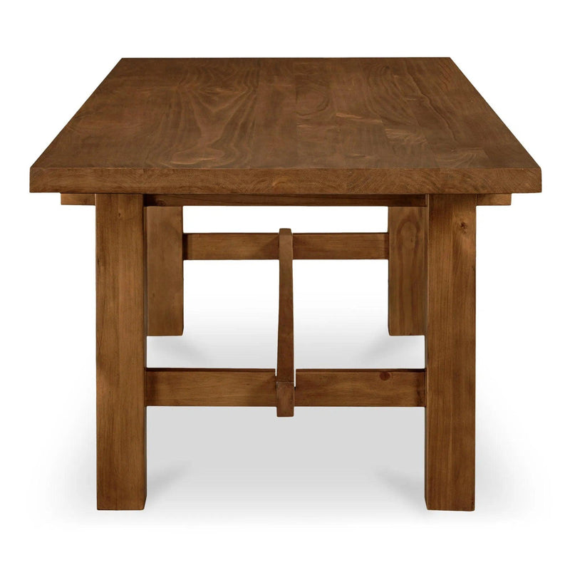 Mikoshi Solid Pine Brown Rectangular Dining Table Dining Tables LOOMLAN By Moe's Home