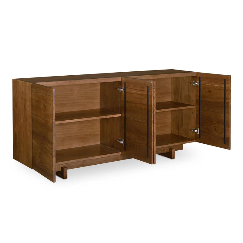 Mikoshi Solid Pine Brown Sideboard Sideboards LOOMLAN By Moe's Home