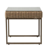 Milan 25" Square End Table Premium Wicker Furniture Made In USA Outdoor Side Tables LOOMLAN By Lloyd Flanders