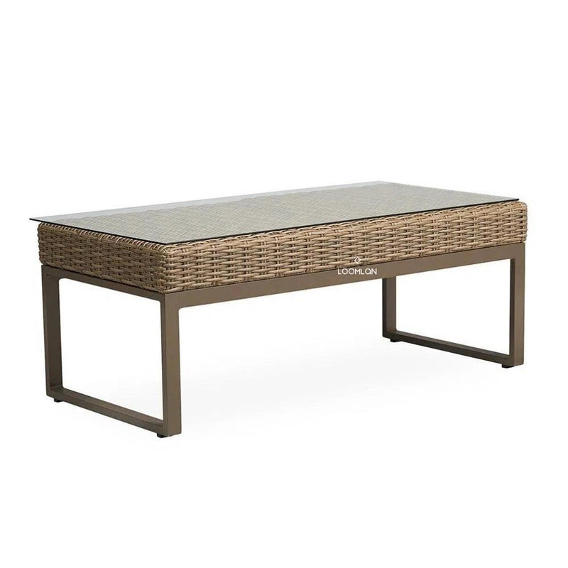 Milan 49" Rectangular Cocktail Table Made In USA Lloyd Flanders Outdoor Coffee Tables LOOMLAN By Lloyd Flanders