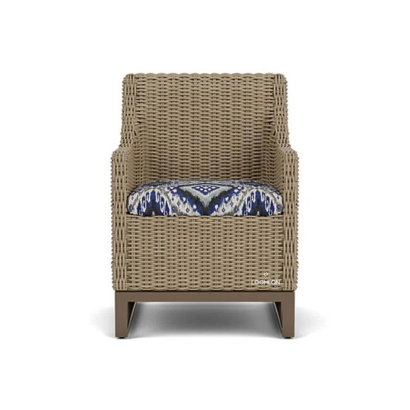 Milan Dining Armchair Premium Wicker Furniture Made In USA Outdoor Dining Chairs LOOMLAN By Lloyd Flanders