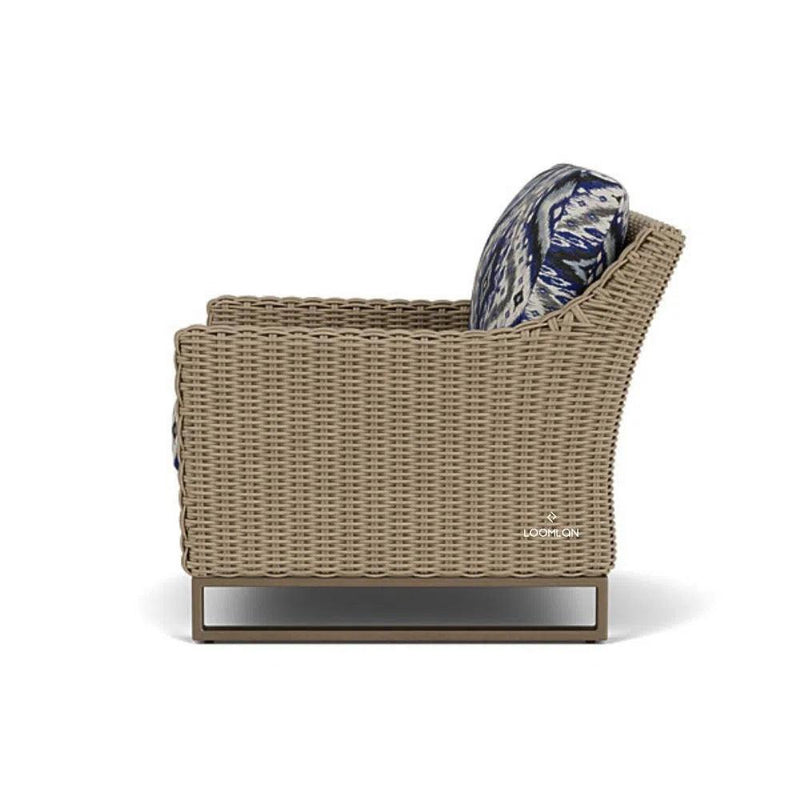 Milan Lounge Chair Premium Wicker Furniture Made In USA Outdoor Lounge Chairs LOOMLAN By Lloyd Flanders