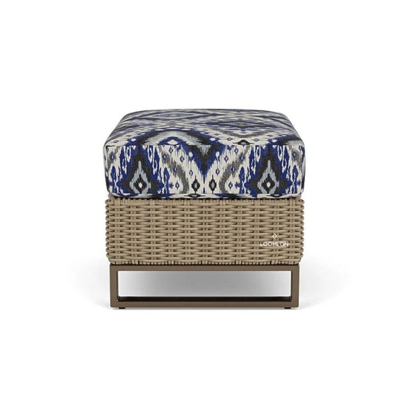 Milan Ottoman Premium Wicker Furniture Made In USA Lloyd Flanders Outdoor Ottomans LOOMLAN By Lloyd Flanders